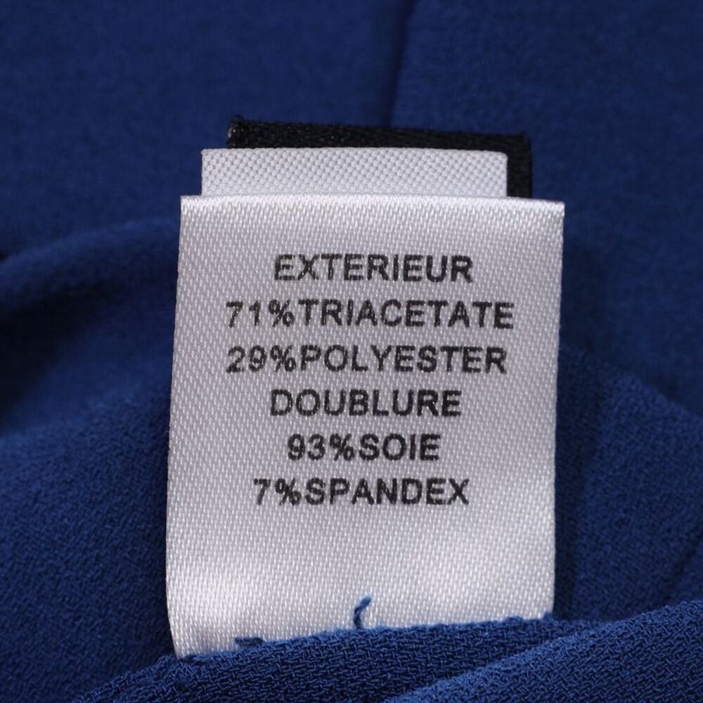 Diane Von Furstenberg 3/4 Sleeve Mini Dress in Navy Blue Triacetate - Picture 6 of 6